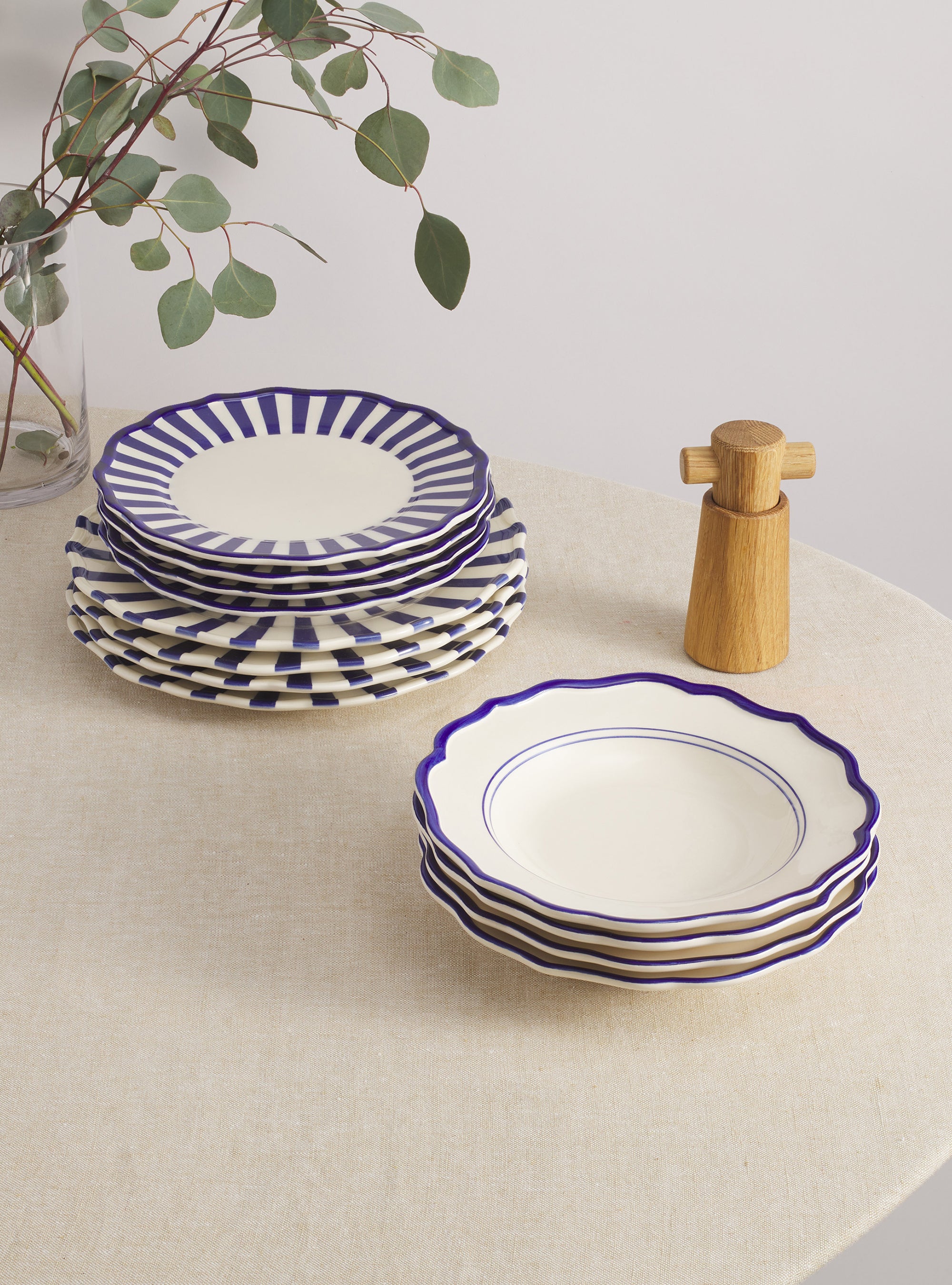 Mixed 12 Piece Dinnerware Set with Pasta Bowl